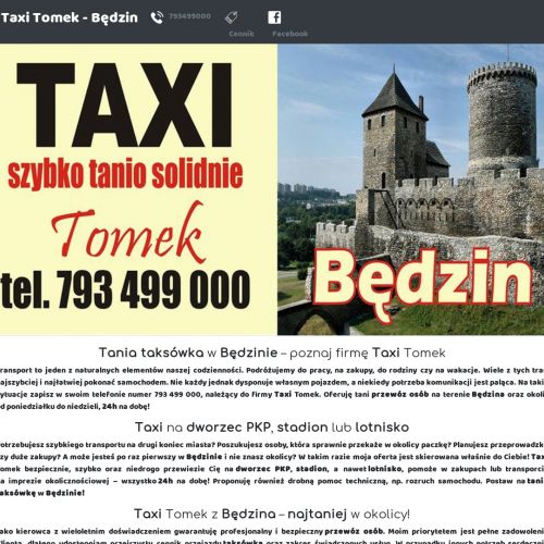 Taxi będzin dworzec pkp