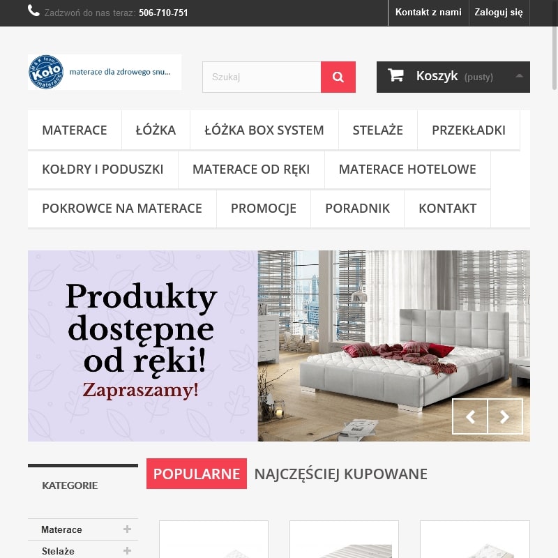 Materace piankowe wysokoelastyczne - Koło