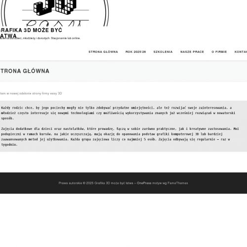 Mińsk Mazowiecki - kurs modelowania 3d