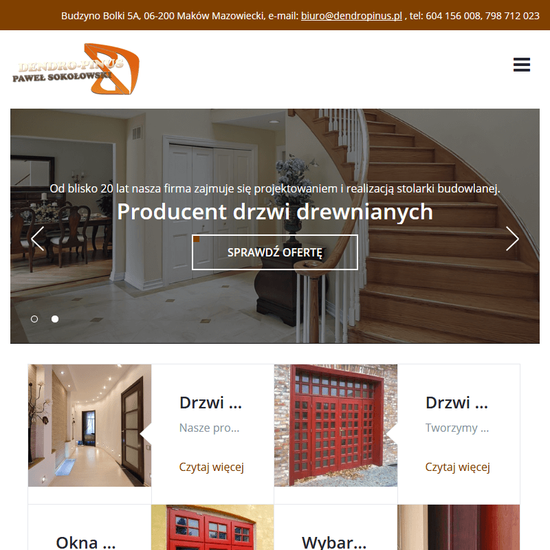 Producent drzwi drewnianych mazowieckie - Płock